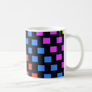 Caneca De Café Quadrados coloridos