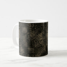 Caneca De Café Quadrados com arranhões cruzados ou cubos castanho