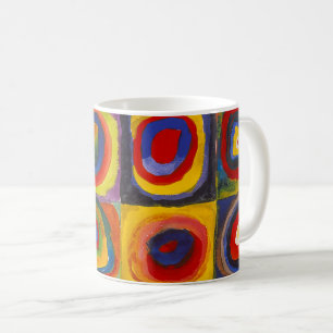 Caneca De Café Quadrados com Círculos Concêntricos Kandinsky