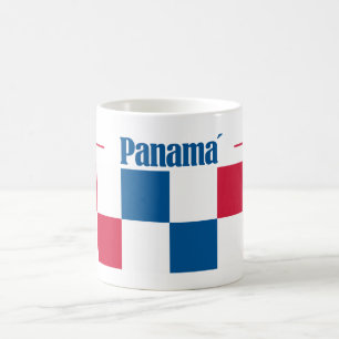 Caneca De Café Quadrados da cor de Panamá