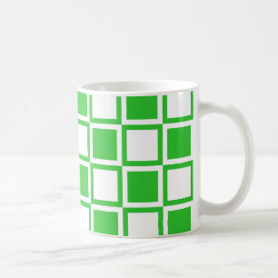 Caneca De Café Quadrados de Mod Verde