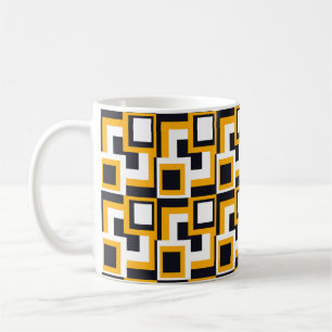 Caneca De Café Quadrados Geométricos: Impressão sem costura