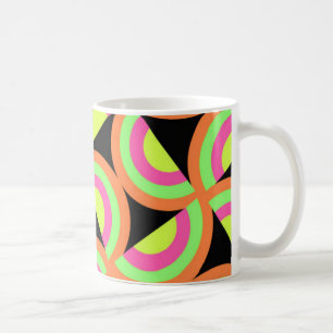 Caneca De Café Quadrados psicadélicos