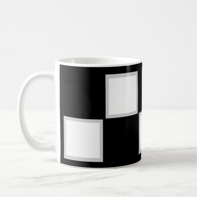 Caneca De Café Quadrados Xadrez (Esquerda)