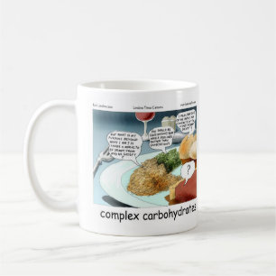 Caneca De Café Quadrinhos Filosóficos de Carboidratos Complexos C
