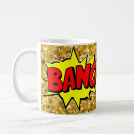 Caneca De Café Quadrinhos Pop Art Amarelo Red BANG Novelty Café E