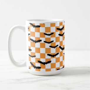 Caneca De Café Quadro de Controlo Laranja de Bats Spooky do Hallo