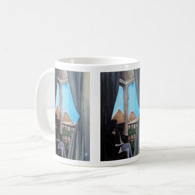 Caneca De Café Quadro do Hotel Pyramisa de Alfred Fox (Frente Esquerda)