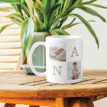 Caneca De Café Quadro Dourado de Colagem de Fotografias Nana Avó<br><div class="desc">Mostre a sua avó (nana) seu amor com nossa caneca personalizada #1 nana adora adora foto cardíaca colagem. Nosso design apresenta um design de enrolamento com um design de colagem de cinco fotos com um quadro de ouro falso moderno e sobreposto em cada foto. Esta caneca especial é o presente...</div>
