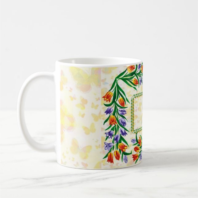 Caneca De Café quadro floral (Esquerda)