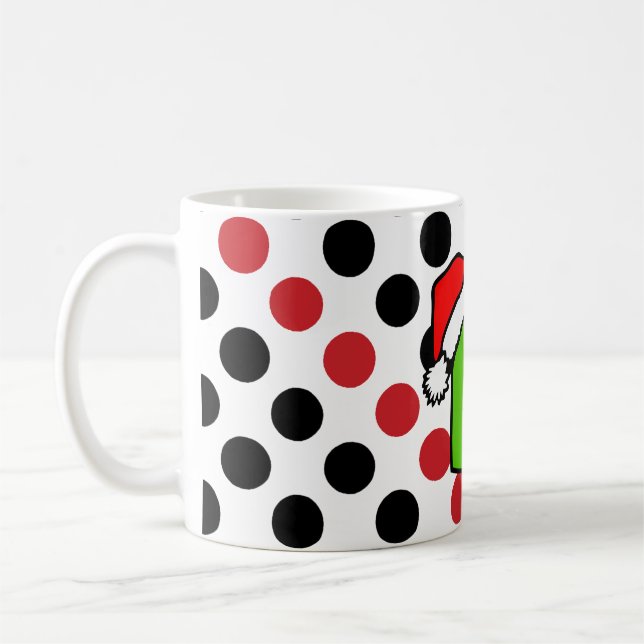 Caneca De Café Quadro negro de Natal + texto ou imagem (Esquerda)