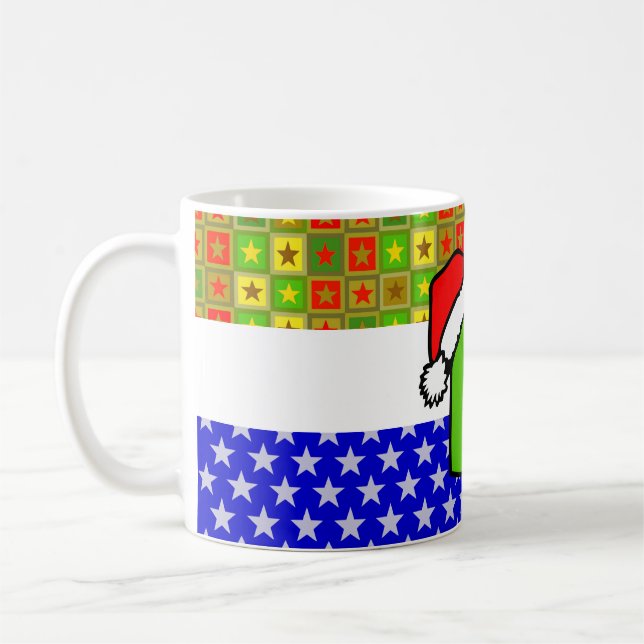Caneca De Café Quadro negro de Natal + texto ou imagem (Esquerda)