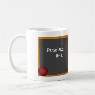 Caneca De Café Quadro Personalizado com Destaque de Apple