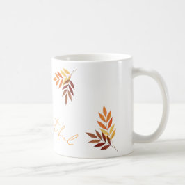 Caneca De Café Quadro Personalizado de Folhas de outono