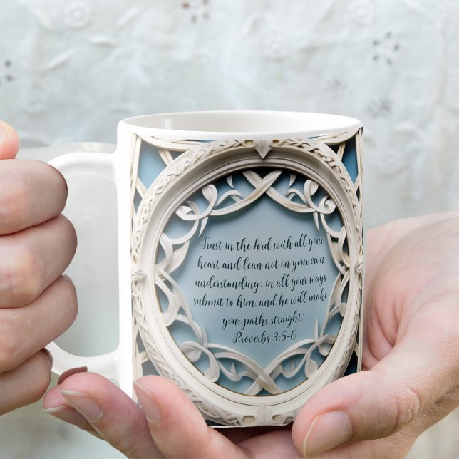 Caneca De Café Quadro Tecido Branco Verso Personalizável  (Criador carregado)