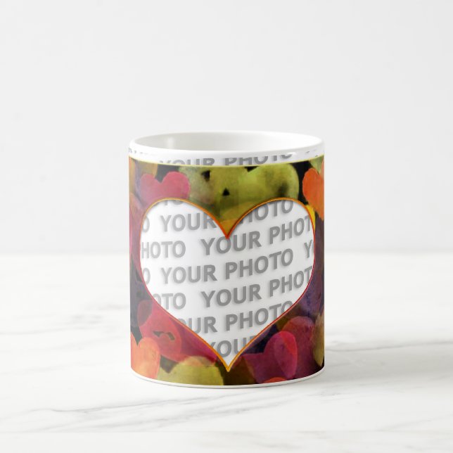 Caneca De Café Quadros de Coração 1 + sua foto (Centro)