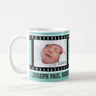Caneca De Café Quadros de Fotos Bobina de Filme Anúncio de Bebê E