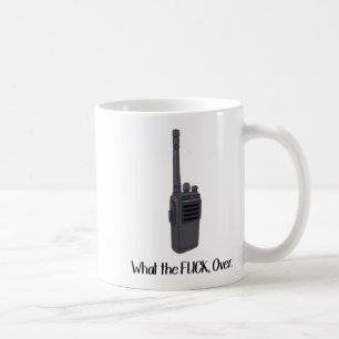 Caneca De Café Qual é o ícone de walkie talkie engraçado demais 