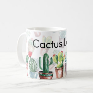 Caneca De Café Qual O Suculento Cactus De Vintage Retro Vegetal