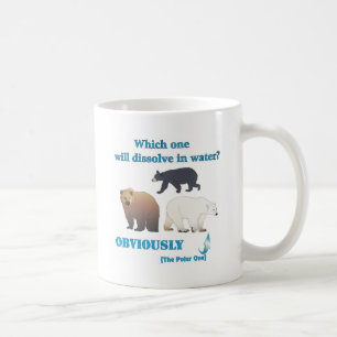 Caneca De Café Qual se dissolverá na química polar da água