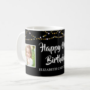 Caneca De Café Qualquer Aniversário Então e Agora Fotos Personali