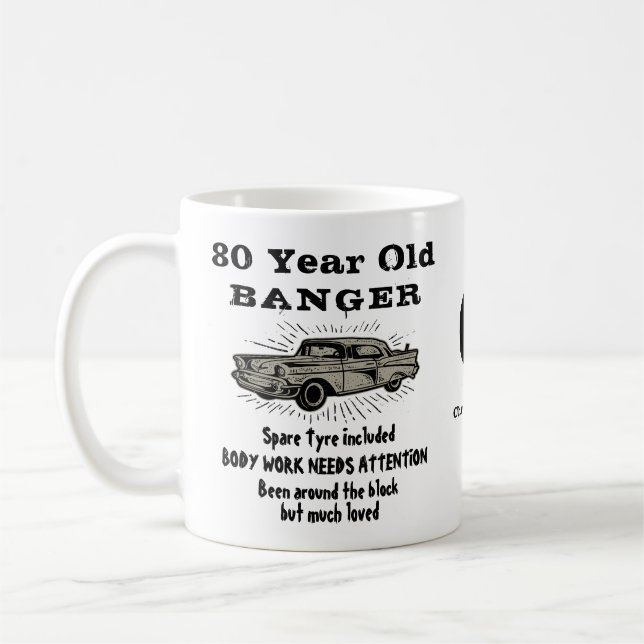 Caneca De Café Qualquer Carro De Piada De Aniversário Engraçado D (Esquerda)