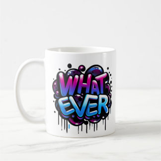 Caneca De Café qualquer coisa – Estilo de Tag de Bolha de Grafite