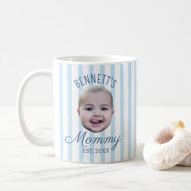 Caneca De Café Qualquer Cor Foto Personalizada do Rosto Lembranci (Com Donut)