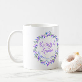 Caneca De Café Qualquer Nome Aniversário Floral Gift Mug