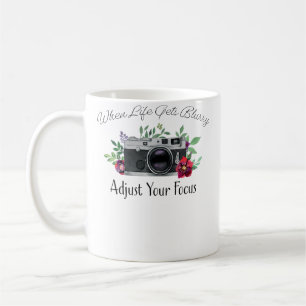 Caneca De Café Quando a Vida Fica Embaçada Ajuste Seu Foco Fotogr