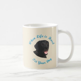 Caneca De Café Quando a vida for dura (labrador retriever)
