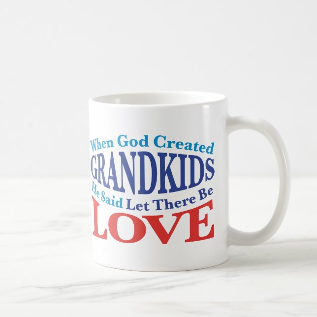 Caneca De Café Quando Deus Criou Netos (Direita)