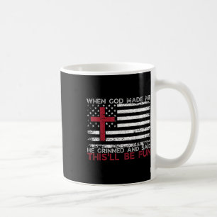 Caneca De Café Quando Deus Me Fez Ele Disse Que Era Divertido Rel