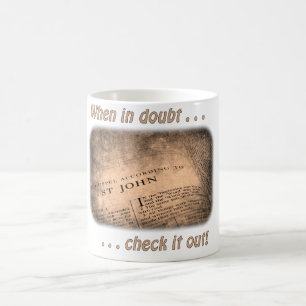 Caneca De Café Quando em dúvida... Dê uma olhada, Mug