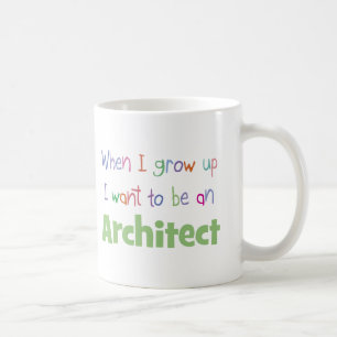 Caneca De Café Quando eu crescer acima o arquiteto