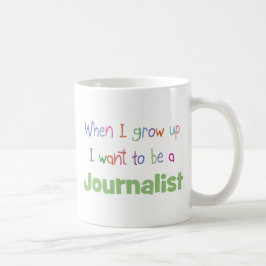 Caneca De Café Quando eu crescer acima o journalista
