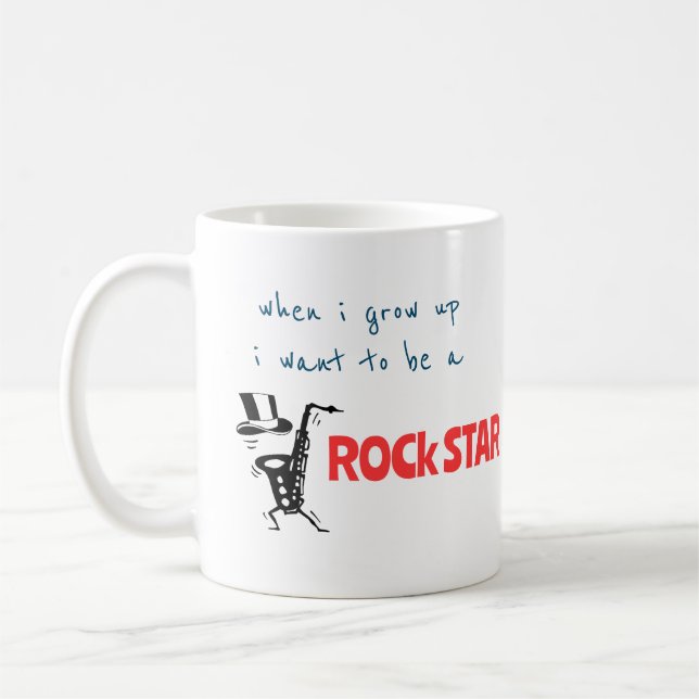 Caneca De Café Quando Eu Crescer Estrela do Rock (Esquerda)