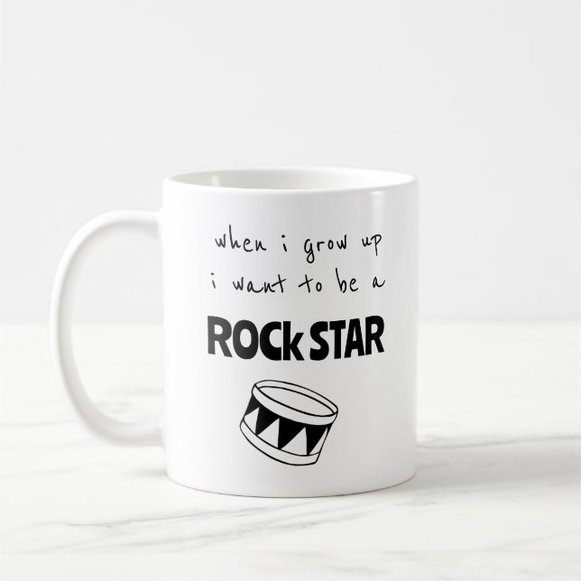 Caneca De Café Quando Eu Cresço, Torneio De Café Rock Star (Esquerda)