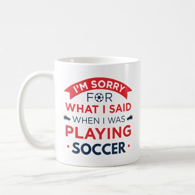 Caneca De Café Quando eu estava jogando futebol (Esquerda)