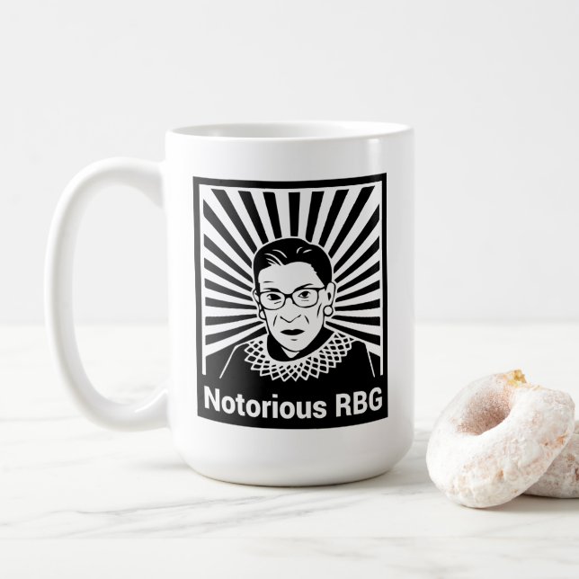 Caneca De Café Quando há nove - RBG notório (Com Donut)