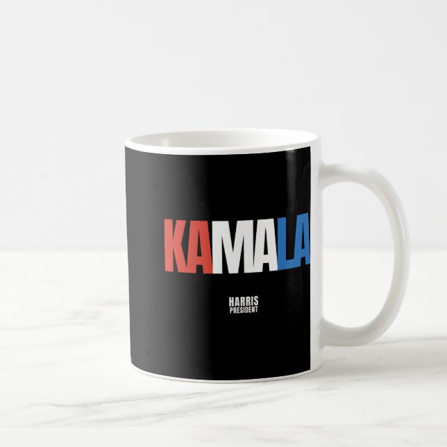 Caneca De Café Quando Lutamos Ganhamos Kamala Harris Para O Presi (Direita)