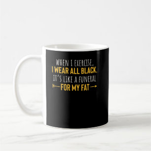 Caneca De Café Quando me exercito, Visto Toda Motivação Negra