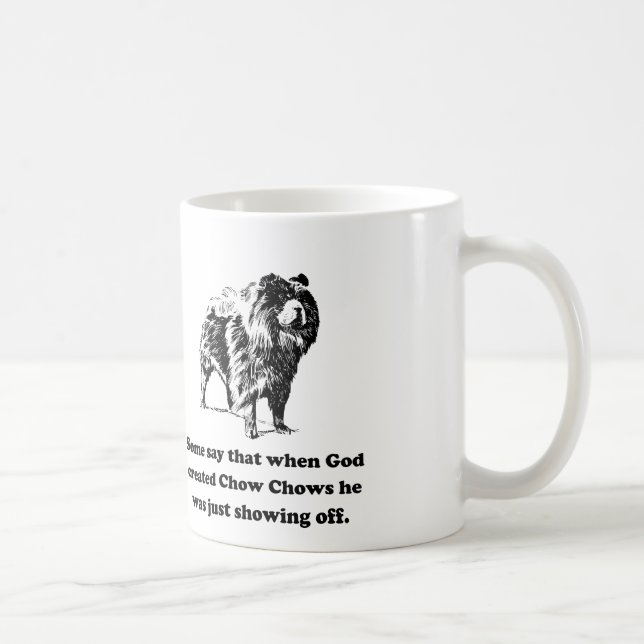 Caneca De Café Quando o deus criou comidas de comida (Direita)