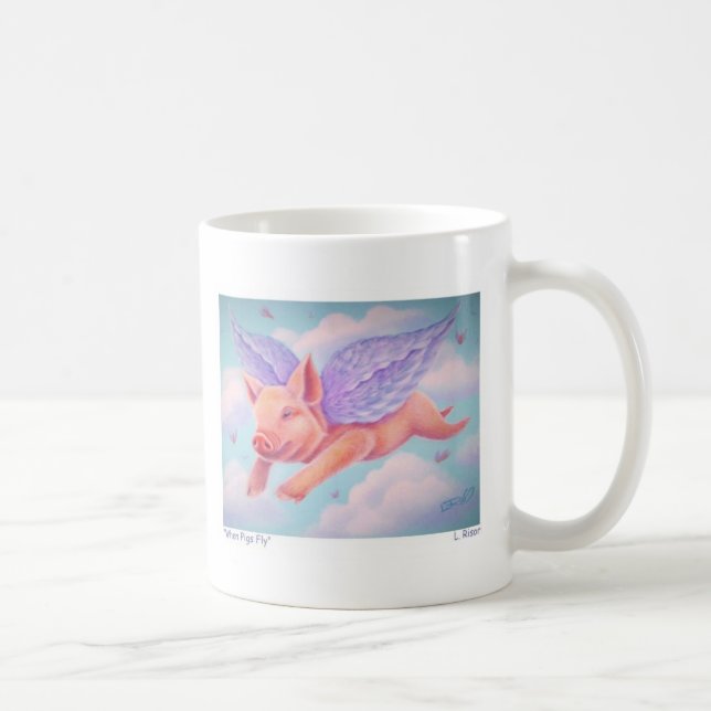 Caneca De Café Quando os porcos voarem (Direita)