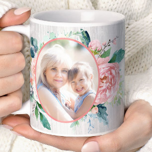 Caneca De Café Quando um Filho Nasce, uma Avó Também - Foto Flora