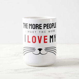 Caneca De Café Quanto Mais Pessoas Eu Encontro Mais Eu Amo Os Gat