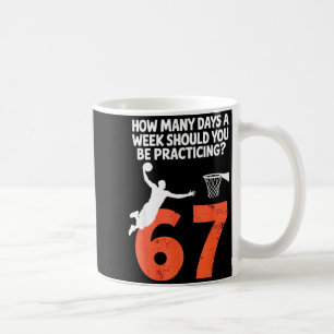 Caneca De Café Quantos Dias Piada 67 Meme Basquete Praticando 