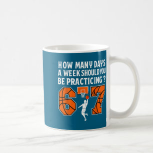 Caneca De Café Quantos Dias Piada 67 Meme Basquete Praticando 