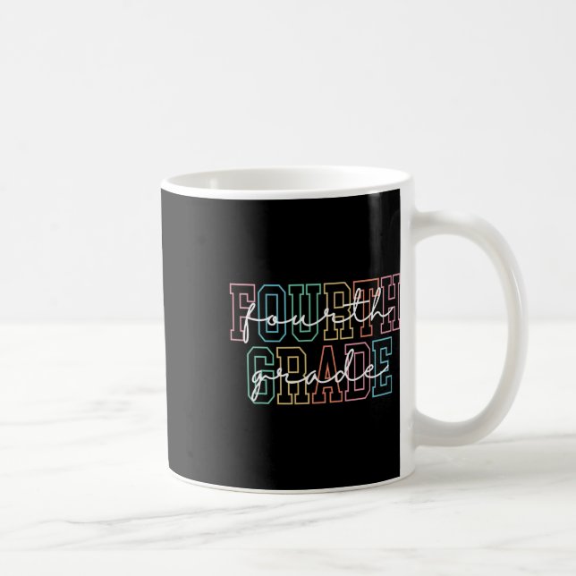 Caneca De Café Quarta Série Volta às Aulas Retro Primeiro Dia da  (Direita)