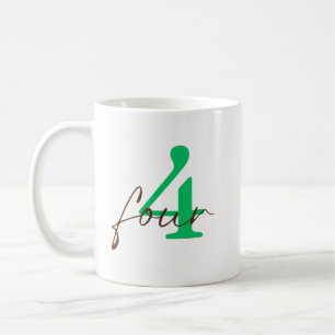 Caneca De Café Quarto Aniversário de 4 Anos com Personalização